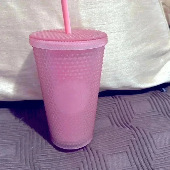 Starbucks Pink Lemonade 2022 Studded Matte Frosted 16oz Cup Tumbler - Picture 1 of 5